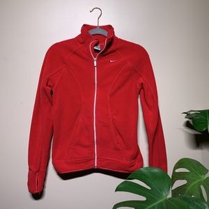Red fleece Nike jacket | size XS